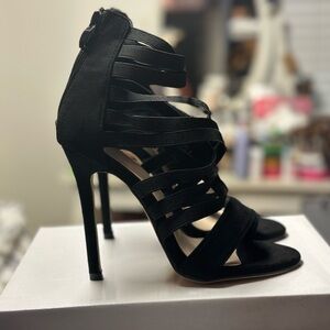 Elegant Black Strappy Heels